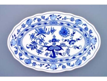 Mísa oválná, 39 cm, cibulák, Český porcelán