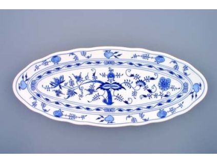 Mísa oválná na ryby, 57 cm, cibulák, Český porcelán