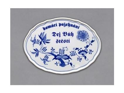 Boží požehnání, 24,5 x 18 cm, cibulák, Český porcelán