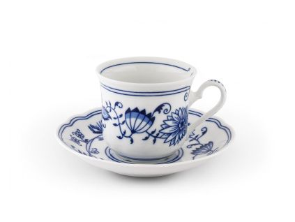 Šálek s podšálkem, český porcelán, cibulák, 200 ml, Mary-Anne, Leander