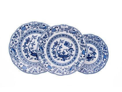 Mary-Anne, talířová sada, český porcelán, cibulák, 18 d.