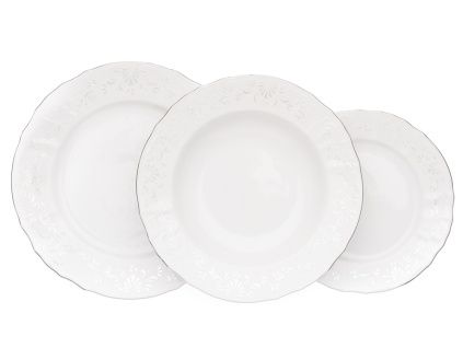 Bernadotte, talířová souprava, mráz, porcelán Thun, 18 ks