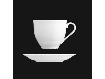 Šálek s podšálkem 250 ml, bílý porcelán, Verona, G. Benedikt