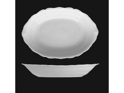 Koš na chléb 36 cm, bílý porcelán, Verona, G. Benedikt