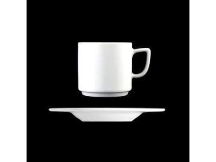 Šálek s podšálkem 100 ml, bílý porcelán, Ess-Klasse, Lilien