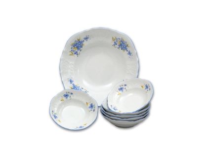Bernadotte, kompotová souprava, pomněnky, porcelán Thun