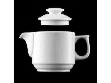 Konvice čajová 300 ml, bílý porcelán, Praha, G. Benedikt