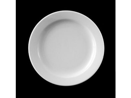 Talíř dezertní 19 cm, bílý porcelán, Praha, G. Benedikt