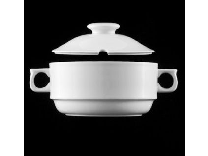 Mísa polévková 2,6 l, bílý porcelán, Praha, G. Benedikt