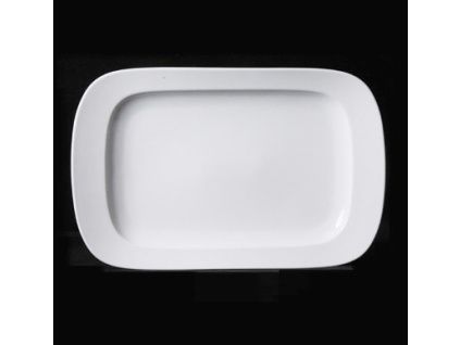 Podnos 28x18 cm, bílý porcelán, Praha, G. Benedikt