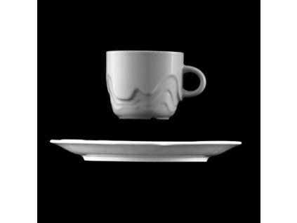 Šálek s podšálkem 110 ml, bílý porcelán, Melodie, G. Benedikt