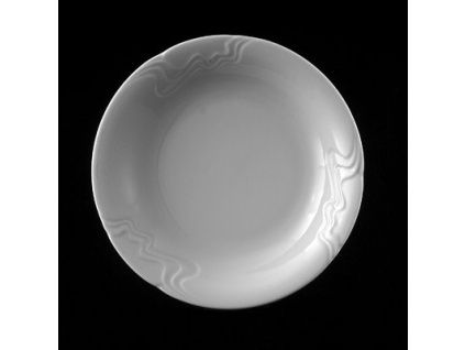 Talíř hluboký 22 cm, bílý porcelán, Melodie, G. Benedikt