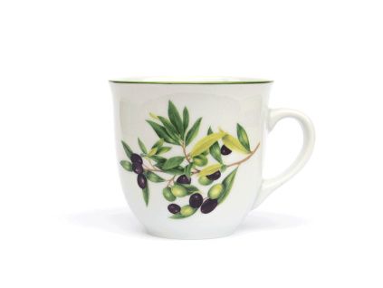 Hrnek Mirek, olivy, zelená linka, 0,4 l, Český porcelán Dubí