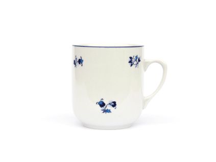 Hrnek Trojka, 300 ml, Český porcelán, Dubí, modrá házenka