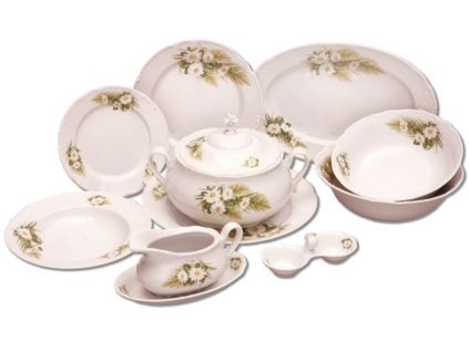 Constance, jídelní souprava, kopretiny, Thun, 25 ks