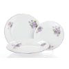 Talířová sada, fialky, Český porcelán Dubí