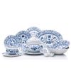 Jídelní souprava, český porcelán, Mary-Anne, cibulák, Leander, 25 d.