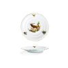 talíř dezertní, myslivecký motiv, český porcelán, Leander, 19 cm ..