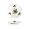 talíř mělký, myslivecký motiv s liškou, český porcelán, 25 cm