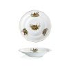 talíř hluboký, myslivecký motiv, český porcelán, Leander, 24 cm