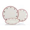 Vánoční talířová souprava ve slonové kosti, porcelán Thun, 12 d.