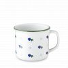 Hrnek plecháček, porcelán, modré kytičky, 350 ml, G. Benedikt