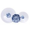 talířová souprava, bohemia cobalt, český porcelán, 18 d.