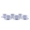 Rose, šálky na espresso, porcelán, červené růžičky, 100 ml, Thun, 6 ks