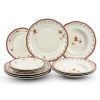 Talířová sada, vánoční porcelán, perníčky, Leander, 12 d