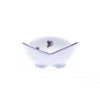 Miska trojlístek, 8 cm, fialky, Český porcelán
