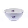 Velká hluboká mísa, 28,5 cm, fialky, Český porcelán Dubí
