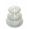 Etažér trojdílný, Verona, Franceska, porcelán G. Benedikt