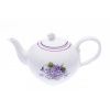Konvice čajová se sítkem, 1,20 l, fialky, Český porcelán