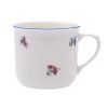 Vařák, 0,65 l, házenka s modrou linkou, slonová kost, porcelán Dubí