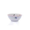 Miska na polévku, 16 cm, házenka s červeným proužkem, porcelán Dubí