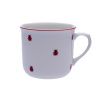 Hrnek Vařák, 0,65 l, Český porcelán, berušky s červenou linkou
