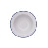 Talířová souprava Ella s hlubokými talíři 330 ml, bílá krajka, modrý lem, porcelán Thun, 18 d.1