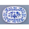 Mísa plochá hranatá  28 cm,  cibulák, Český porcelán