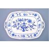 Podnos čtyřhranný s uchy  48 x 33 cm, cibulák, Český porcelán