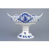 Mísa pětihranná prolamovaná na dort. Noze  24 cm, cibulák, Český porcelán