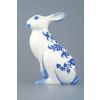 Zajíc velký sedící 17 cm, cibulák, Český porcelán