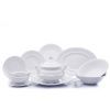 Jídelní souprava Sonáta, bílá krajka, bílý porcelán, Leander, 25 dílná
